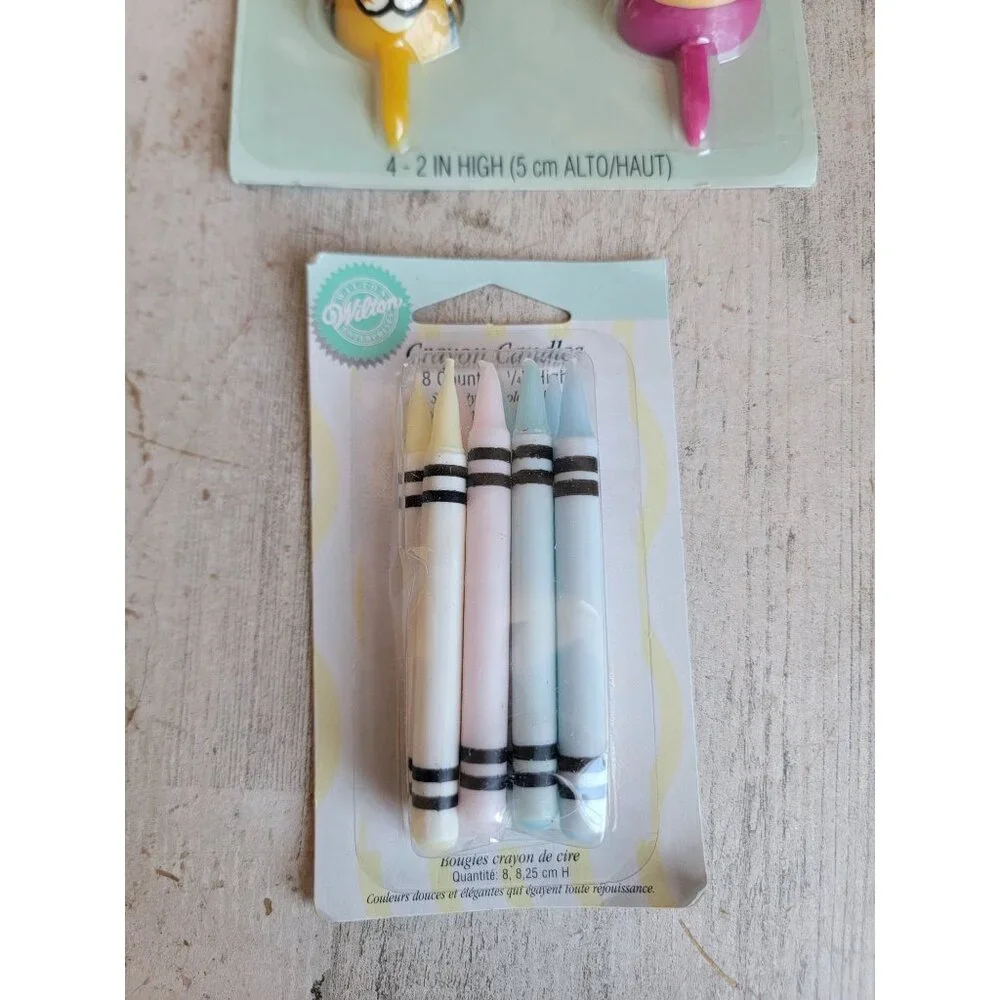 Zoo animal elephant lion crayon birthday‎ candle set unique
